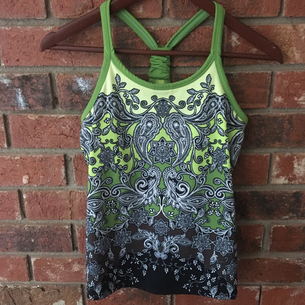 Athleta Green Pavrita Yoga Tank Top XS